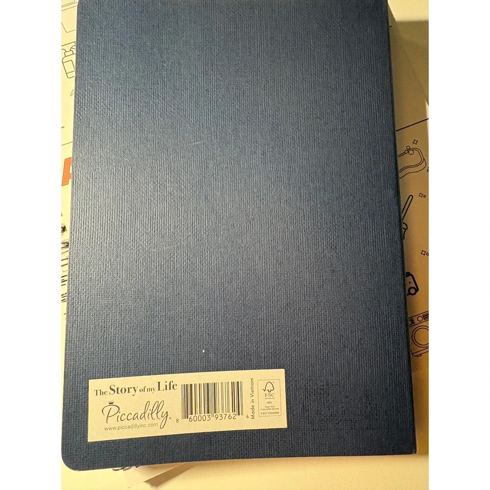 Piccadilly 8x6 Blue The Story of My Life Guided Journal Memory Book Academia